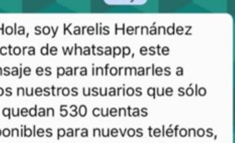 Hola, soy Karelis Hernández, el mensaje falso y molesto tras la caída de  Whatsapp | El Diario de la República